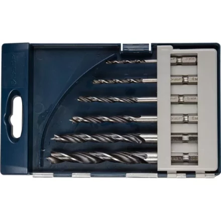 ЗУБР &quot;ЭКСПЕРТ&quot;. Набор сверл по дереву, М-образная заточка, шестигранный хвостовик 1/4&quot;, 6шт, 3-4-5-6-8-10 мм 29423-H6 купить в Тобольске