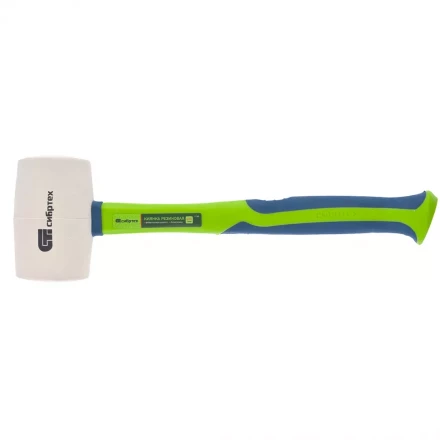 Киянка резиновая 225 г белая резина фибергласовая рукоятка СИБРТЕХ 11166 купить в Тобольске
