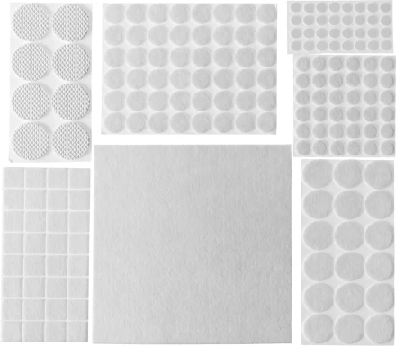 Набор STAYER &quot;COMFORT&quot;: Накладки самоклеящиеся на мебельные ножки, 175 шт, белые 40917-H175 купить в Тобольске