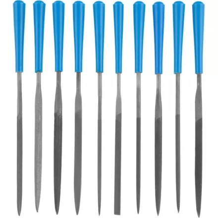 Набор ЗУБР &quot;ЭКСПЕРТ&quot;: Надфили, пластмассовая ручка, насечка 2 = Бархатная, с чехлом, 100мм, 10шт 16023-2-H10 купить в Тобольске