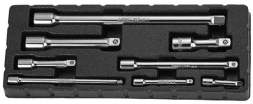Удлинители набор 1/4" 50-75-150мм 3/8" 75-150мм 1/2"DR 75-125-250мм 8 предметов S28H08S Jonnesway 47298
