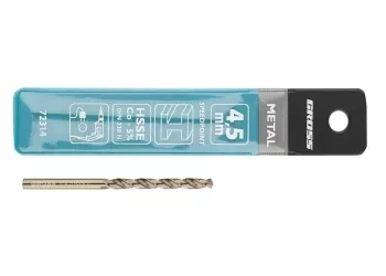 Сверло спиральное по металлу, 4,5 мм, HSS-Co  GROSS 72314 купить в Тобольске