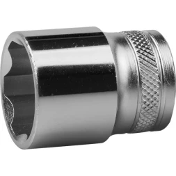 Торцовая головка KRAFTOOL &quot;INDUSTRIE QUALITAT&quot;, Cr-V, FLANK, хромосатинированная, 1/2&quot;, 23 мм 27805-23_z01