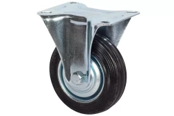 Аппаратное неповоротное колесо HITCH 100*30 резина черная FC46 (SZ084871)
