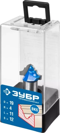 ЗУБР 19 x 11 мм, радиус 4 мм, фреза пазовая фасонная №6, Профессионал (28745-19) купить в Тобольске