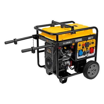 Генератор бензиновый Denzel PS-120EAD-3, 12 кВт,230/400 В, 40л, разъём ATS,перекл.режима,эл.старт купить в Тобольске