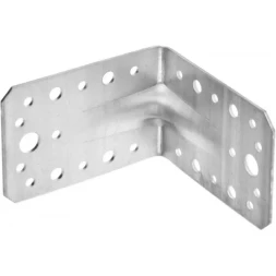 Крепежный угол ЗУБР "МАСТЕР" усиленный, 65х90х90мм, 20шт 310115-65-090