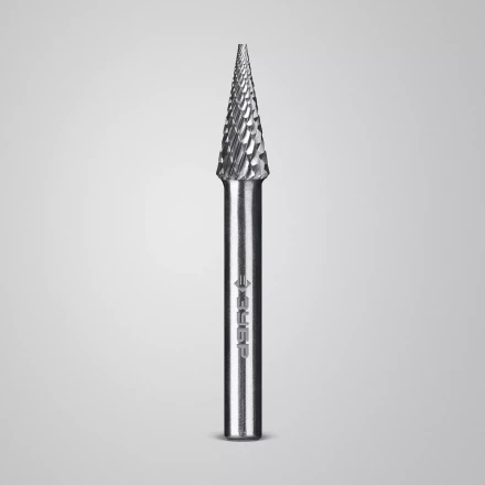 Зубр Твердосплавная борфреза M - конус с острым углом, 8 х 20 мм, угол 14° (28811-8-20) купить в Тобольске
