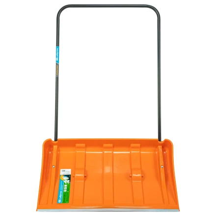 Движок для уборки снега пластиковый, 795х435х1280 мм, стальная рукоятка, усиленный, Сибртех 61669 купить в Тобольске