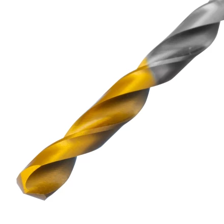Сверло спиральное по металлу Denzel 5 x 86 мм, Р6М5, Golden Tip, 718233 купить в Тобольске