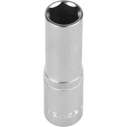 Головка торцовая ЗУБР &quot;МАСТЕР&quot; (1/2&quot;), удлиненная, Cr-V, FLANK, хроматированное покрытие, 15мм 27726-15