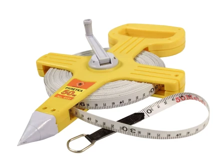 Рулетка 50 м открытый корпус фибергласcовая лента Энкор 4131 купить в Тобольске