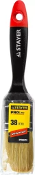 Кисть плоская STAYER &quot;UNIVERSAL-PROFI&quot;, светлая натуральная щетина, деревянная ручка, 38мм 0104-038