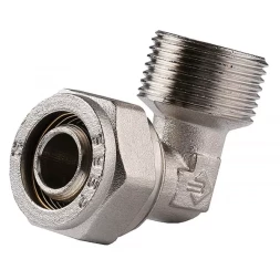 Уголок ЗУБР с наружной резьбой, цанга-штуцер, 1/2"х16х2,0 мм, никель 51409-16-1/2