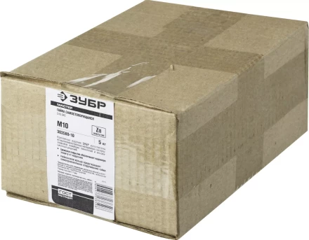 Гайка ЗУБР &quot;МАСТЕР&quot; DIN 985 самостопорящаяся, с нейлоновым кольцом, класс прочности 8, оцинкованная, M10, 5кг 303580-10 купить в Тобольске