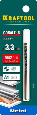 Сверла по металлу HSS-Co Оберон 29656-3.3 купить в Тобольске