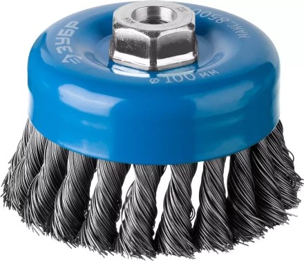 ЗУБР &quot;ПРОФЕССИОНАЛ&quot;. Щетка чашечная для УШМ, плетеные пучки стальной проволоки 0,5мм, 100ммхМ14 35275-100_z02 купить в Тобольске