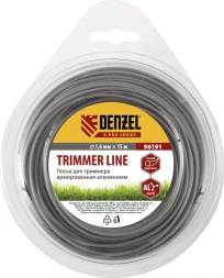 Леска для триммера армированная алюминием X-Pro круглая 1,6мм х 15м блистер Россия  Denzel 96191