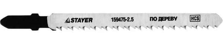 Полотна STAYER "STANDARD", T101BR, для эл.лобзиков, HCS, по дереву, фанере, ДВП, ДСП, ламинат, пластик, EU-хвост.,74/2,5мм, 2шт 159475-2.5 купить в Тобольске