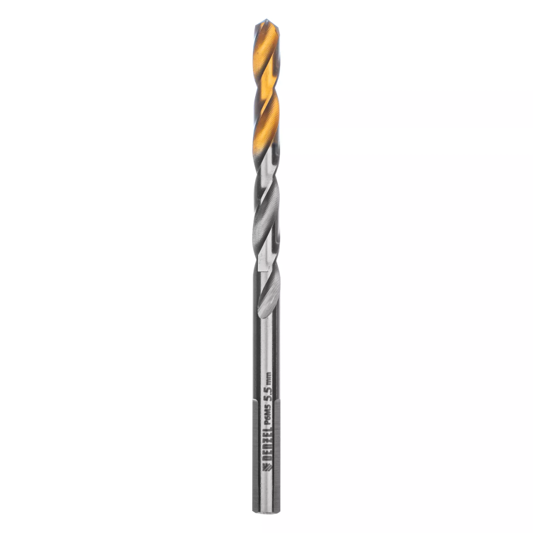 Сверло спиральное по металлу Denzel 5,5 x 93 мм, Р6М5, Golden Tip 718234 купить в Тобольске