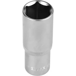 Головка торцовая ЗУБР &quot;МАСТЕР&quot; (1/2&quot;), удлиненная, Cr-V, FLANK, хроматированное покрытие, 17мм 27726-17