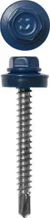 Саморезы ЗУБР окраш., RAL 5005 синий насыщен., для крепл. кров. матер. к дерев. обреш., 4.8x60мм, 200шт 4-300315-48-060-5005 купить в Тобольске