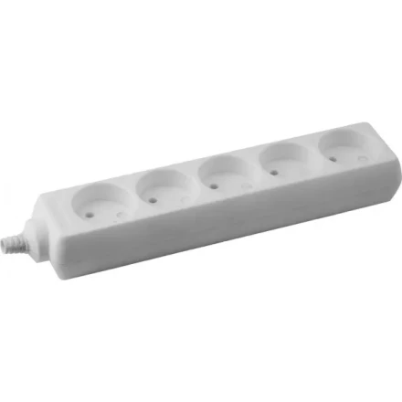 Колодка DEXX для удлинителя, 5 гнезд, макс мощность 3500Вт 55100-5 купить в Тобольске