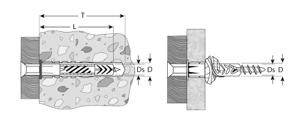 Дюбели универсальные без бортика пакет серия МАСТЕР купить в Тобольске