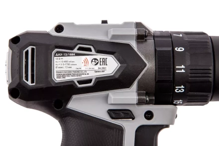 Аккумуляторная дрель-шуруповерт ИНТЕРСКОЛ ДАУ-13/18ВК (573.1.2.70) Li-ion АПИ (кейс, 2 х 1,5Ач, ЗУ) купить в Тобольске