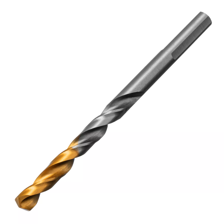 Сверло спиральное по металлу Denzel 6 x 93 мм, Р6М5, Golden Tip, 718235 купить в Тобольске