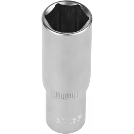 Головка торцовая ЗУБР &quot;МАСТЕР&quot; (1/2&quot;), удлиненная, Cr-V, FLANK, хроматированное покрытие, 19мм 27726-19 купить в Тобольске