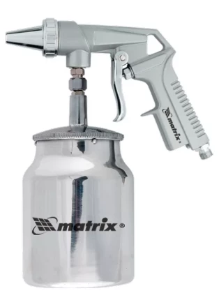 Пистолет пескоструйный с нижним бачком пневматический MATRIX 57326 купить в Тобольске
