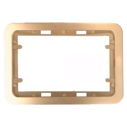 Панель СВЕТОЗАР &quot;ГАММА&quot; накладная для двойных розеток, цвет золотой металлик, 1 гнездо SV-54145-2-GM купить в Тобольске