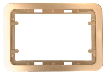 Панель СВЕТОЗАР &quot;ГАММА&quot; накладная для двойных розеток, цвет золотой металлик, 1 гнездо SV-54145-2-GM купить в Тобольске