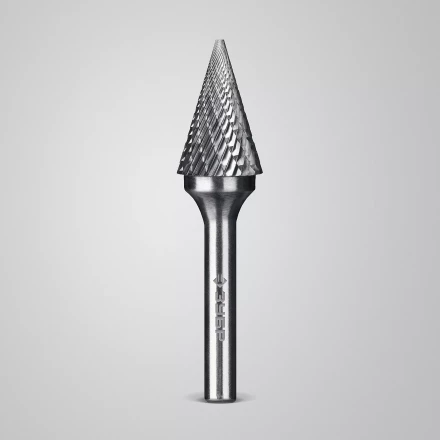 Зубр Твердосплавная борфреза M - конус с острым углом, 16 х 25 мм, угол 30° (28811-16-25) купить в Тобольске