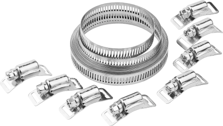 Набор хомут нержавеющий 3м х 127мм 8 замков серия ПРОФЕССИОНАЛ купить в Тобольске