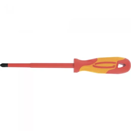 Отвертка диэлектрическая PH1*80мм CrMo до 1000В двухкомпонентная рукоятка Gross 12947 купить в Тобольске