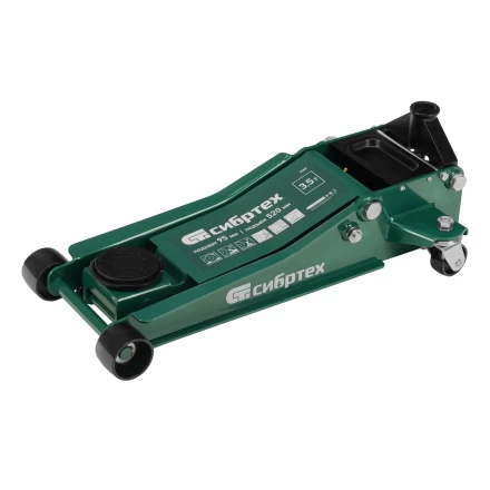 Домкрат гидравлический подкатной, 3,5 т, 95-520 мм, быстрый подъем, низкий подхват, проф.// Сибртех 50851 купить в Тобольске