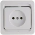 Розетка СВЕТОЗАР &quot;ГАММА&quot; одинарная, цвет белый, 16А/~250В SV-54100-W купить в Тобольске