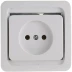 Розетка СВЕТОЗАР &quot;ГАММА&quot; одинарная, цвет белый, 16А/~250В SV-54100-W купить в Тобольске