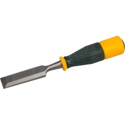 Стамеска KRAFTOOL &quot;EXPERT&quot; упрочненное полотно, ударочпрочная двухкомп ручка, стальной затыльник для ударных работ,25мм 1815-25_z01 купить в Тобольске