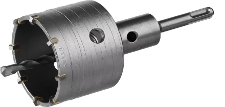 Коронка ЗУБР буровая, коническая посадка центрирующего сверла, SDS-Plus хвостовик, в сборе, 73мм 2918-73_z01 купить в Тобольске