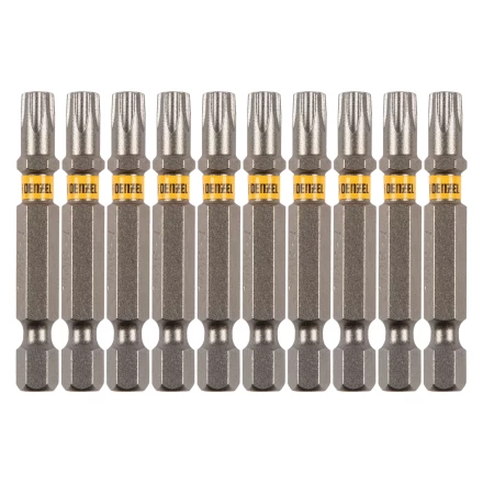 Бита TX 30х50, сталь S2, шестигранный профиль, 10 шт. Е 6,3 Denzel 11671 купить в Тобольске