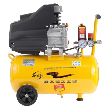 Компрессор пневматический масляный поршневой прямой привод DENZEL 58061 купить в Тобольске