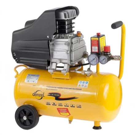 Компрессор пневматический масляный поршневой прямой привод DENZEL 58061 купить в Тобольске