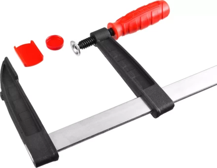 Струбцина ЗУБР &quot;МАСТЕР&quot;, тип &quot;F&quot;, пластмассовая ручка, стальная закаленная рейка, 120х800мм 32150-120-800 купить в Тобольске