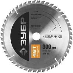 Диск пильный ЗУБР &quot;ПРОФИ&quot; &quot;Оптимальный рез&quot; по дереву, 48Т, 300х32мм 36851-300-32-48