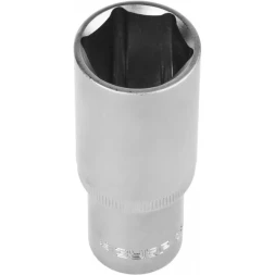 Головка торцовая ЗУБР &quot;МАСТЕР&quot; (1/2&quot;), удлиненная, Cr-V, FLANK, хроматированное покрытие, 24мм 27726-24