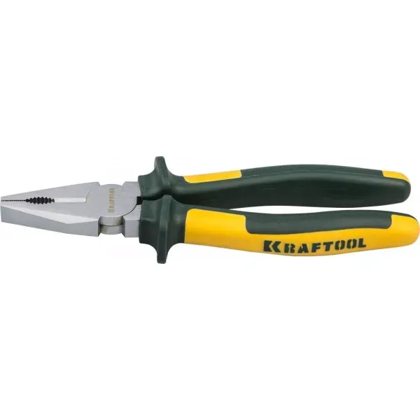Плоскогубцы KRAFTOOL"KRAFT-MAX"комб,Cr-Mo,маслобензост двухкомп рукоятки,шарнирное соединение с повыш износост,180мм 22011-1-18 купить в Тобольске