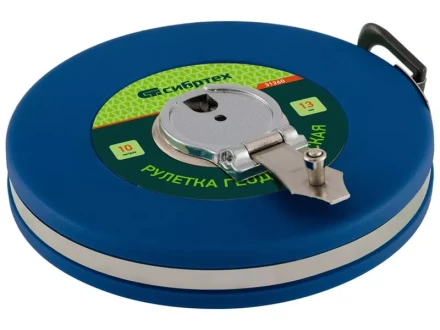 Рулетка геодезическая 20 м х 13 мм СИБРТЕХ закрытый корпус фиберглассовая лента 31261 купить в Тобольске